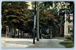 Providence Rhode Island Postcard Waterman St. Looking East Brown c1909 Vintage