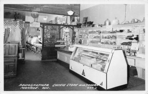 Monroe Wisconsin Baumgartner Cheese Store and Tavern Real Photo PC AA111499