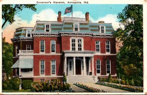 Maryland Annapolis Governor's Mansion 1933