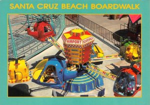 CA, California SANTA CRUZ BEACH BOARDWALK Helicopter Amusement Ride 4X6 Postcard