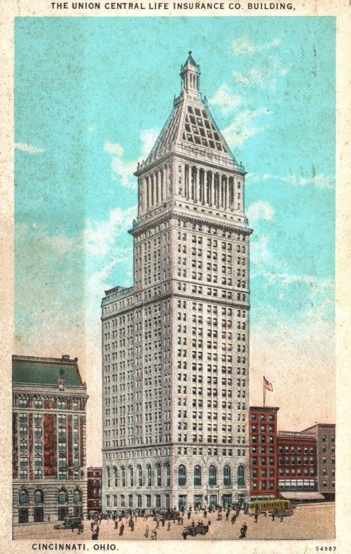 Vintage Postcard 1927 Union Central Life Insurance Company Cincinnati Ohio OH
