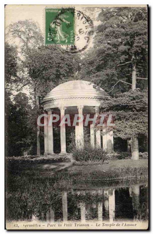 Old Postcard Versailles Park Petit Trianon Le Temple De L & # 39Amour