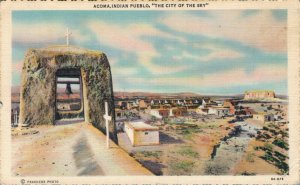 USA Acoma Indian Pueblo The City Of The Sky New Mexico Linen 08.25