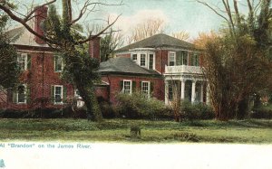 Vintage Postcard 1907 Brandon On The James River House Contains An Art Gallery