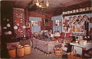 Homestead Iowa~Almas Washouse~Interior~Dolls~Brown Jugs~1950s Postcard