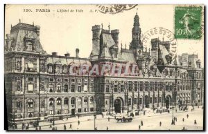 Old Postcard The Paris City Hall