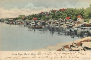 1906 Noank Connecticut Shore View hand colored Rotograph Postcard 25-12023