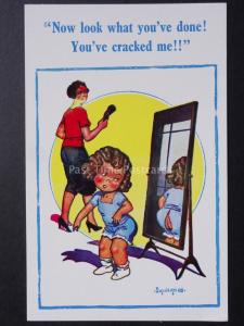 Donald McGill: Child Splits Pants LOOK WHAT YOUVE DONE YUVE CRACKED ME No.975