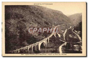 Postcard Old Picturesque Cantal Aurillac Mauriac Line Viaduct and Bridge Rouflet