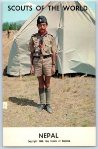 c1968's Nepal Scouts Of The World Boy Scouts Of America Youth Vintage Postcard