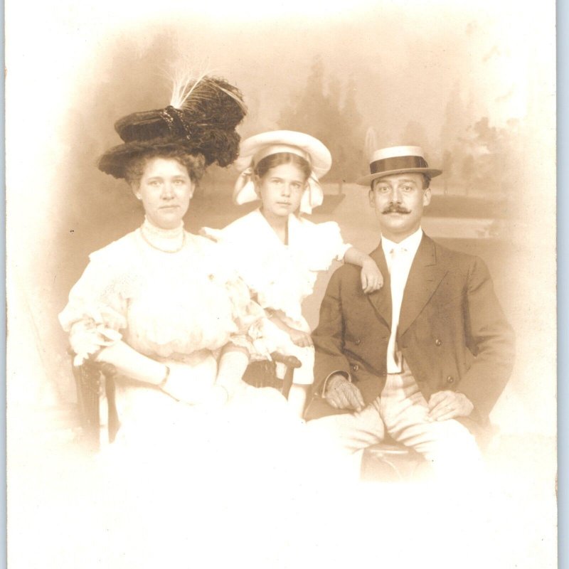 ID'd 1910s Oklahoma Classy Family RPPC Demar Garden Souvenir Photo Wissmath A161