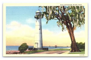 Old Lighthouse Biloxi Miss. Mississippi Postcard