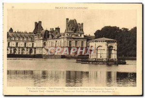 Old Postcard Palais De Fontainebleau View d & # 39ensemble Comedy and flag of...