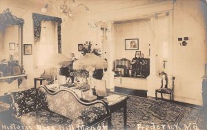 Frederick Maryland Rose Hill Manor Interior Real Photo Postcard AA68320