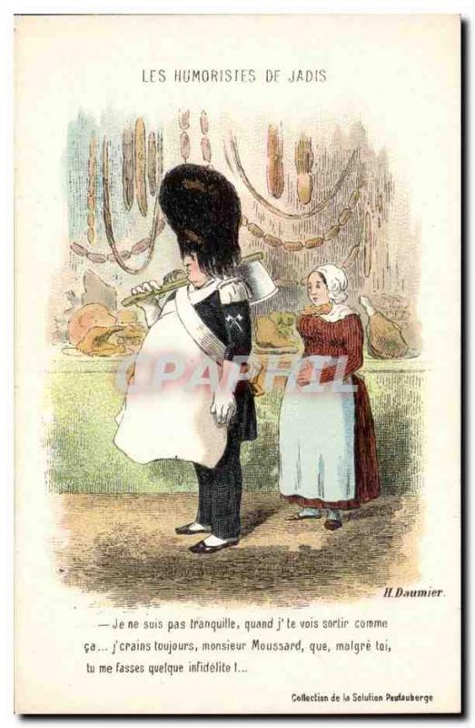 Old Postcard The humourists of formerly Daumier Boucher TOP Illustrator