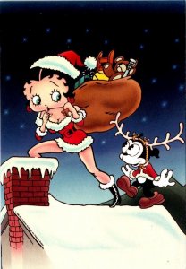 Comic Strip/Animation  BETTY BOOP & FELIX Santa's Helper~Christmas  4X6 Postcard