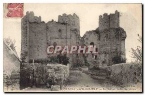 Old Postcard Bourbon Archambault the castle frontage southernmost