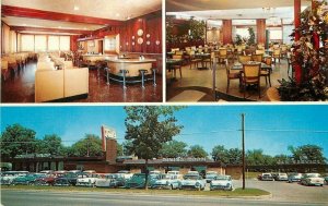 Pontiac Michigan Ted's Restaurant automobiles roadside Olsen Postcard 21-4761