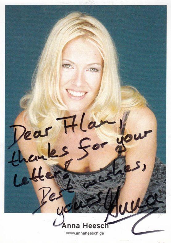 Anna Heesch German TV Presenter Promischweiß und Edelweiß Hand Signed Photo