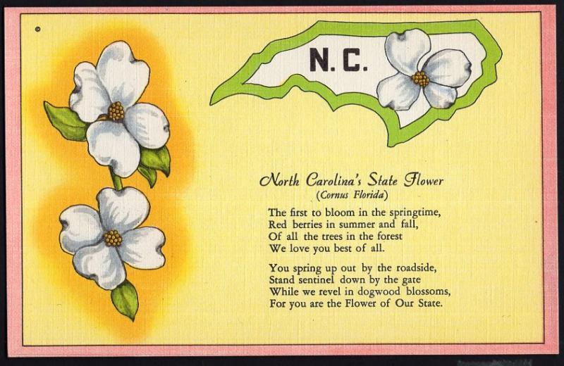 North Carolina's State Flower State Motto State Song State Bird LINEN