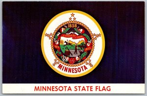 Minnesota 1950s Postcard Minnesota State Flag