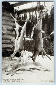 c1910's One Day Of Good Hunting In The Mountains Montana MT Postcard