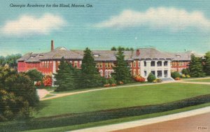 Vintage Postcard 1930's Georgia Academy For Blinds Macon Georgia Colourpicture