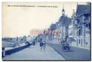 Sea Baule Old Postcard The embankment to the casino