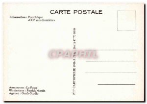 Modern Postcard The Postcheque Post CCP Without borders (Patrick Martin Grafy...