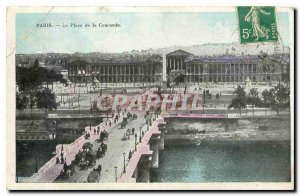 Old Postcard Paris Place de la Concorde