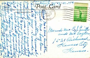 Lebanon Indiana IN Post Office Building 1942 Vtg Postcard Wayne's Paper Box T17