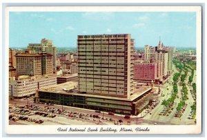 c1950's First National Bank Building Biscayne Boulevard Miami FL Postcard 