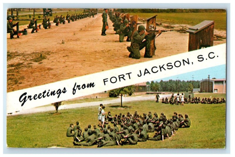 1976 Greetings From Fort Jackson South Carolina SC, Military Soldiers Postcard