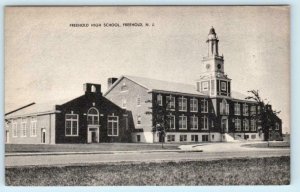 FREEHOLD, New Jersey NJ ~ FREEHOLD HIGH SCHOOL Monmouth County c1940s  Postcard