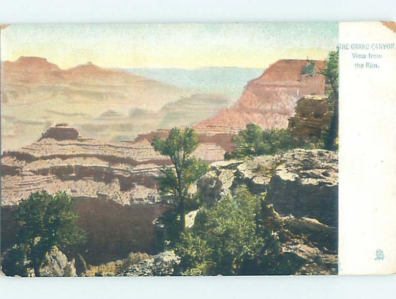 Pre-1907 VIEW FROM THE RIM Grand Canyon National Park Arizona AZ H4192