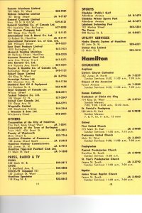 Visitors and Shoppers Guide to Hamilton Ontario, 1966. Many Intersting Lists