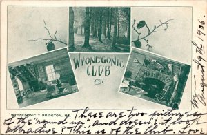 Multi Views, Wyonegonic Club, Bridgeton ME c1906 UDB Vintage Postcard V66