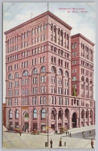 State View~Germania Building @ St Paul Minnesota~Vintage Postcard