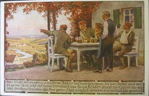 German Soldiers Beer Unfere Feldgrauen MILITARY ART