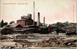 Postcard Kaukauna Fibre Company in Kaukauna, Wisconsin~131220