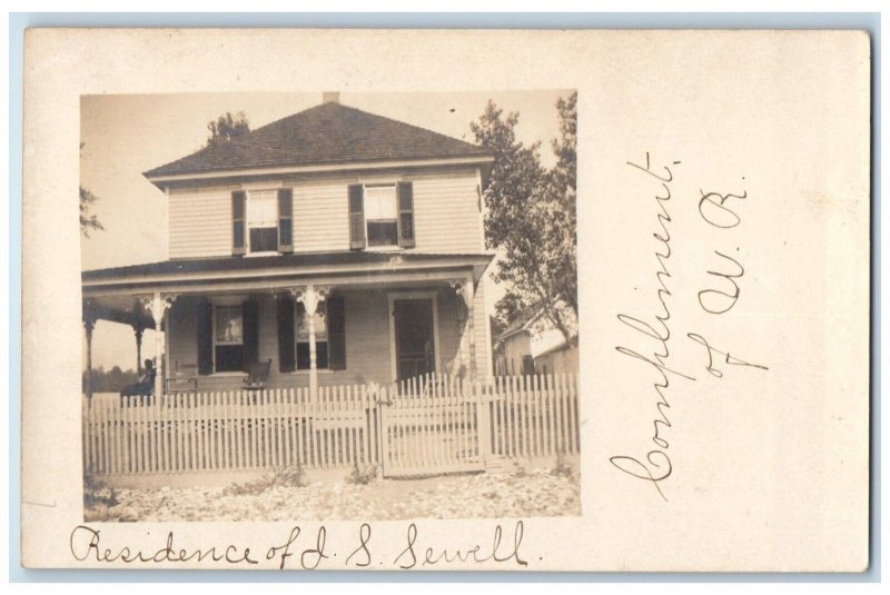 c1908 Victorian Sewell Residence Wye Mills Maryland MD RPPC Photo Postcard 