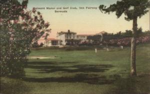 Bermuda Belmont Manor Golf Cloub Hand Colored Postcard #3 18th Fairway