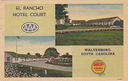 South Carolina Walterboro El Rancho Hotel Court