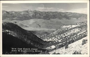 Virginia City NV Nevada Geiger Grade c1930-50s Real Photo Vintage Postcard