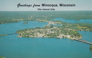 MINOCQUA , Wisconsin, 50-60s ; Air View