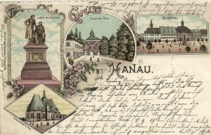 PC GERMANY, GRUSS AUS HANAU, Vintage LITHO Postcard (b31970)