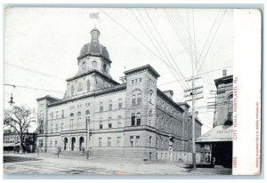 c1905 City Hall Exterior View Building Portland Maine Vintage Antique Postcard