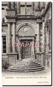 Postcard Old Toulouse inner door of & # 39Hotel d & # 39Assizal