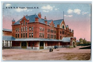 c1910's B. & M. R. R. Station Depot Concord New Hampshire NH Antique Postcard