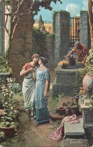 Romantic couple love idyll sculptochromie Quo Vadis by Mastroianni